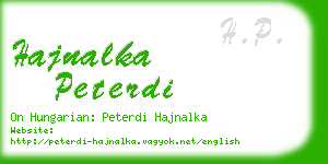 hajnalka peterdi business card